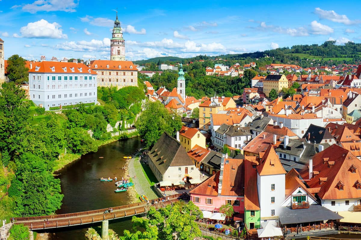 Panoramic View Of Cesky Krumlov, Czechia